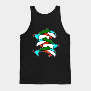 Tribal Dolphin abstract pattern Tank Top